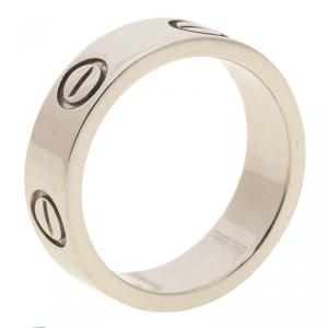 Pre Owned Cartier Love Platinum Band Ring Size 48