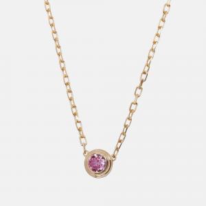 Pre Owned Cartier 18K Rose Gold and Pink Saphhire d'Amour Pendant Necklace