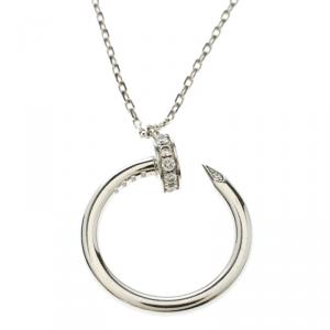 Pre Owned Cartier Juste Un Clou White Gold and Diamond Necklace