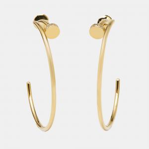 مملوكة مسبقًا Cartier Diamond Juste Un Clou Diamonds 18k Yellow Gold Hoop Earrings