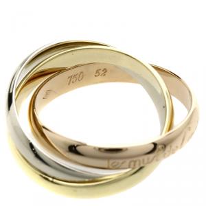 Pre Owned Cartier Trinity 18K 3-Tone Gold Ring Size 52