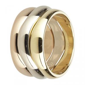 Pre Owned Cartier Love Me 18K 3-Tone Ring Size 55