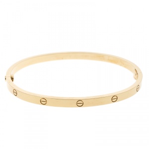 Pre Owned Cartier Love 18k Yellow Gold SM Bracelet 17cm