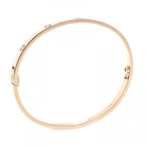 Pre Owned Cartier Love 18k Rose Gold SM Bracelet 17cm