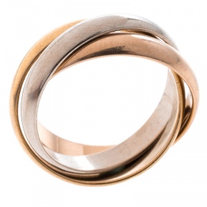 Pre Owned خاتم كارتييه ترينتي دي كارتييه ذهب عيار 18 ثلاثي اللون مقاس 51