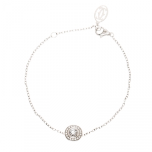 Pre Owned Cartier Diamond White Gold Bracelet 