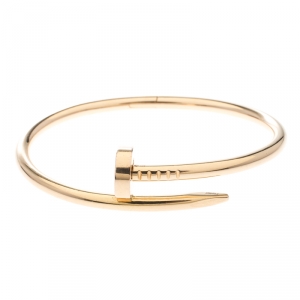 Pre Owned Cartier Juste Un Clou 18k Rose Gold Bracelet 16