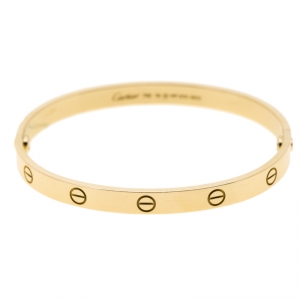 Pre Owned Cartier Love 18k Yellow Gold Bracelet 19