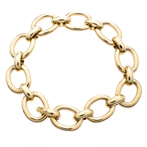 مملوكة مسبقًا Cartier 18k Yellow Gold Oval Link Chunky Bracelet