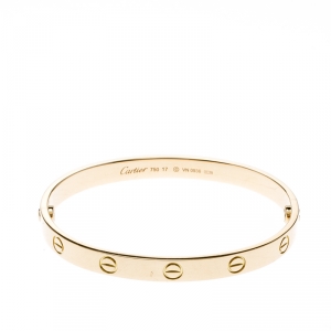Pre Owned Cartier Love 18k Yellow Gold Bracelet 17