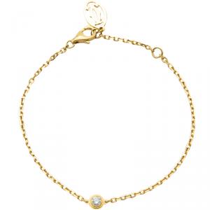 Pre Owned Cartier Diamants Legers De Cartier Diamond Yellow Gold Medium Bracelet