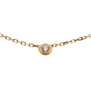 Pre Owned Cartier Diamants Légers De Cartier Diamond & 18k Yellow Gold SM Necklace