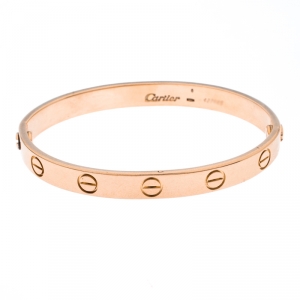 Pre Owned Cartier Love 18K Rose Gold Bracelet 15 cm