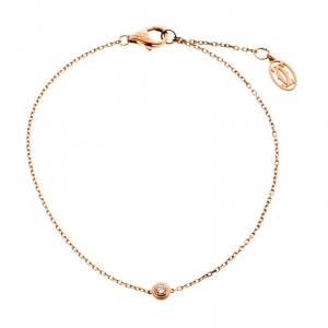 Pre Owned Cartier Diamants Légers De Cartier Diamond 18k Rose Gold XS Bracelet