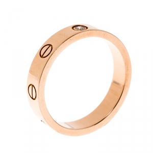 مملوكة مسبقًا خاتم كارتييه لوف ذهب وردي عيار 18 ألماس مقاس 54