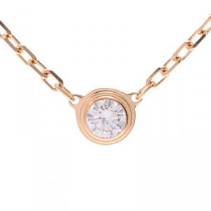 Pre Owned Cartier Diamanreger 18K Yellow Gold And Diamond Pendant Necklace