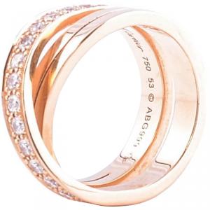 Pre Owned Cartier Etincelle De Cartier 18K Rose Gold & Diamonds Ring Size 53