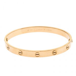 Pre Owned Cartier Love 18k Yellow Gold Bracelet 18