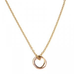 Pre Owned Cartier Trinity De Cartier 18K Three Tone Gold Pendant Necklace