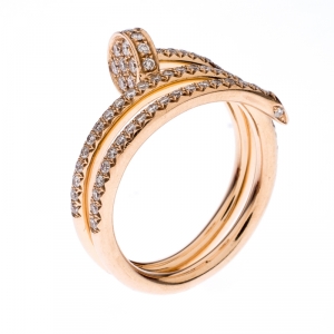 مملوكة مسبقًا خاتم كارتييه جوست اون كلو حلقه ذهب وردي عيار 18 و ألماس مقاس 53