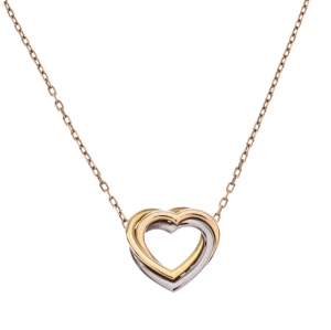 Pre Owned Cartier Trinity de Cartier Heart Three Tone 18k Gold Pendant Necklace