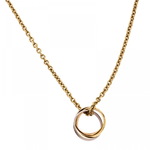 Pre Owned Cartier Trinity De Cartier 18K Three Tone Gold Pendant Necklace