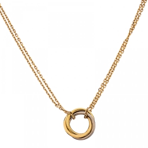 Pre Owned Cartier Trinity 18k Three Tone Gold Necklace