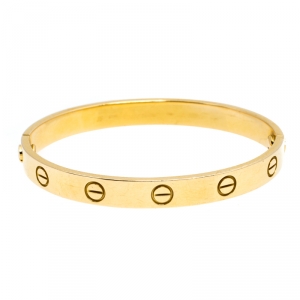 Pre Owned Cartier Love 18K Yellow Gold Bracelet 16