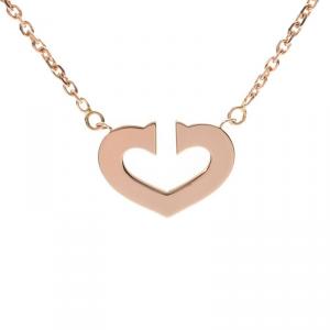 Pre Owned Cartier C Heart 18K Yellow Gold Pendant Necklace