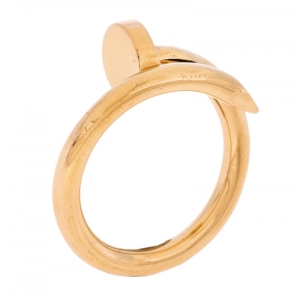 Pre Owned Cartier Juste Un Clou 18K Rose Gold Ring Size 53