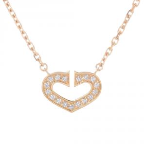 Pre Owned Cartier Heart of Cartier Diamonds 18K Yellow Gold Pendant Necklace