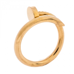 Pre Owned Cartier Juste Un Clou 18K Rose Gold Ring Size 55