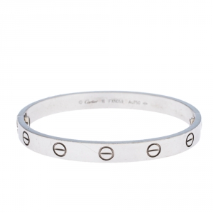 Pre Owned Cartier Love 18K White Gold Bracelet 16