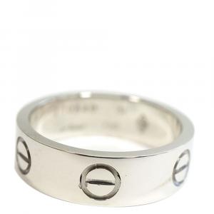 Pre Owned Cartier Love 18K White Gold Ring Size 51