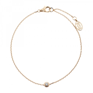 Pre Owned Cartier Diamants Légers De Cartier Diamond 18K Rose Gold XS Bracelet