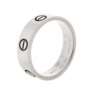 مملوكة مسبقًا Cartier Love 18K White Gold Band Ring Size 59