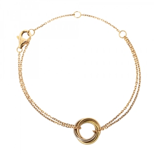 Pre Owned Cartier Sweet Trinity 18K Three Tone Gold Soft Bracelet
