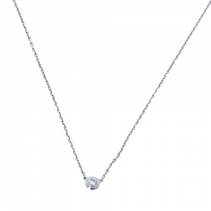 Pre Owned Cartier Diamants Légers Diamond 18K White Gold Necklace XS