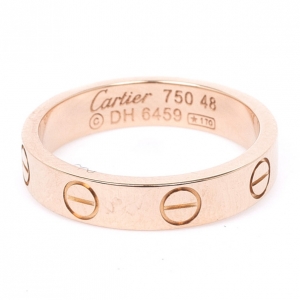 Cartier 18 K Yellow Gold Love Wedding Band Size 48