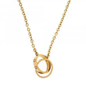 مملوكة مسبقًا Cartier Love 18K Yellow Gold Chain Link Necklace