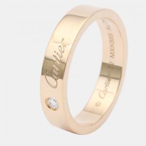 Pre Owned Cartier C De Cartier 18K Rose Gold Diamond Ring EU 52