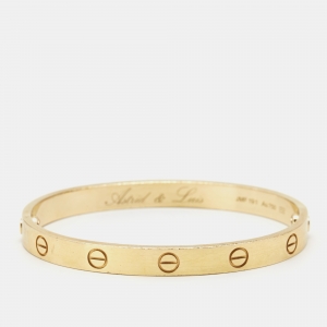 Pre Owned Cartier Love 18k Yellow Gold Bracelet 17