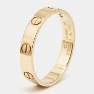 Pre Owned Cartier Love 18k Yellow Gold Wedding Band Ring Size 56