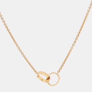 Pre Owned Cartier Love Interlocking Loops 18k Yellow Gold Necklace