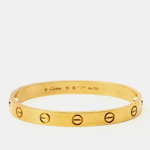 مملوكة مسبقًا Cartier Love 18k Yellow Gold Bracelet 15
