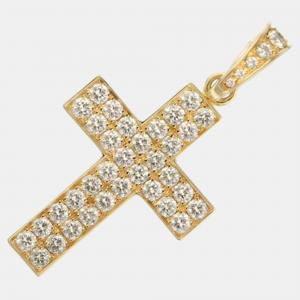 Cartier 18K Yellow Gold and Diamond C De Cartier Pendant Necklace
