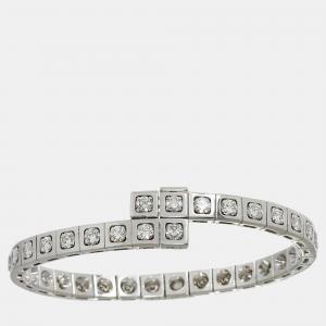 Cartier 18K White Gold and Diamond Paris Tectonique Flexible Bracelet