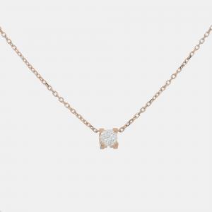 Cartier 18K Rose Gold and Diamond C De Cartier Pendant Necklace