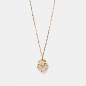 Cartier 18K Rose Gold and Diamond Coeur Torsade Heart Pendant Necklace