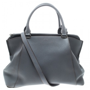 Cartier Lilac Leather C De Cartier Small Tote